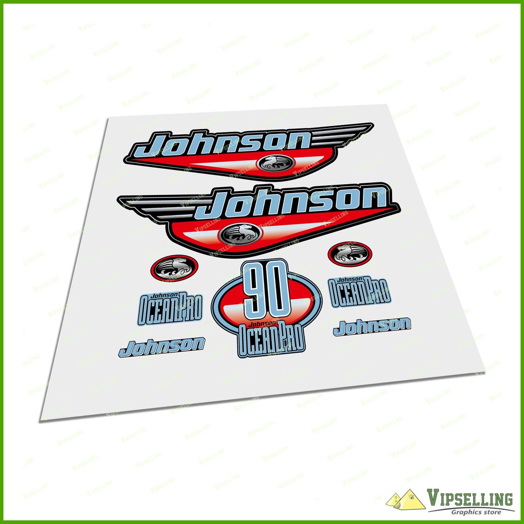 JOHNSON Outboard Motor Engine Boat Ocean PRO 90 HP High Quality Cut ...