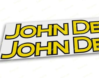 Custom Vinyl Sticker Set Compatible with John Deere Equipment JD5744 665A 665B 673A 673B tillers 997 mid mount ZTrak