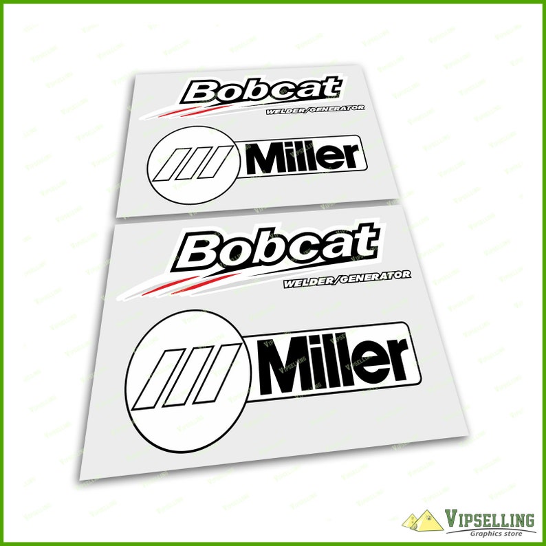 Bobcat Miller Welder Generator Laminated Decals Stickers Set Kit High ...