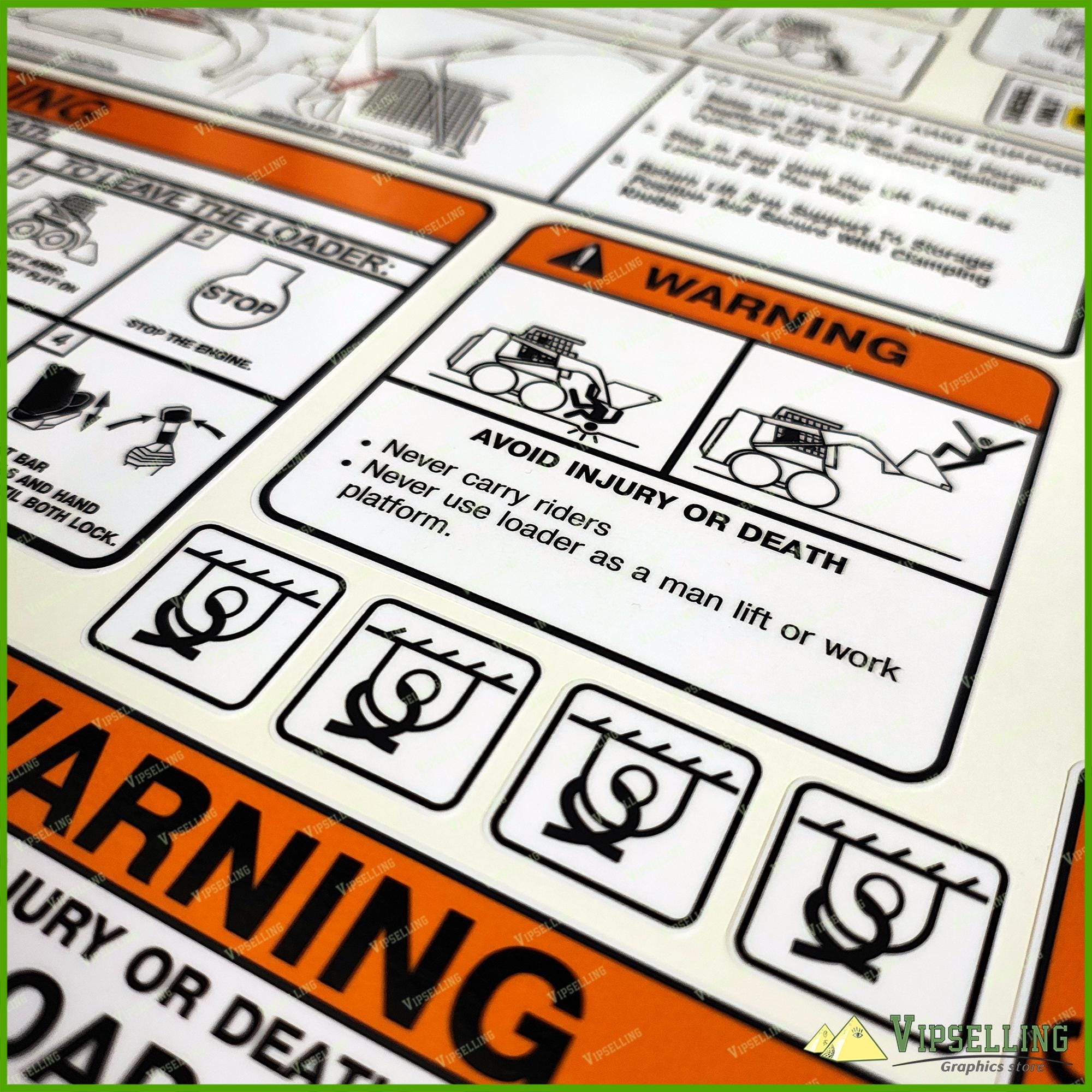 Certified Skid Loader Hard Hat Decals Signs, SKU: HH-0461