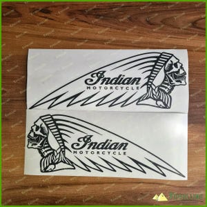 Skull Motorcycle Fuel Gas Tank Decals Stickers 2PC Different Colors Cute Vinyl Custom