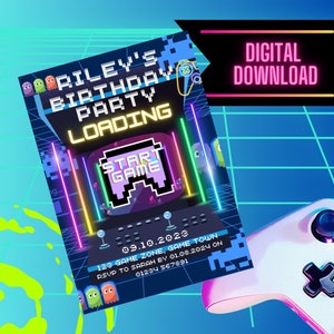 Video Game Party Invitation | Gamer Party Invitation | Video Game Party Invite | Gamer Party Invite | Gamer Party | Gamer Birthday