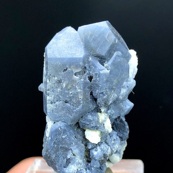 Quartz with Blue Magnesioriebeckite Inclusions, Rare Quartz, Terminated Quartz, Quartz from Kunar Mine, Afghanistan - 17 gram