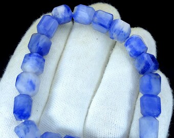 Blue Color Sodalite Bracelet, Sodalite Beads, Polished Sodalite Tumbled, Healing Stones