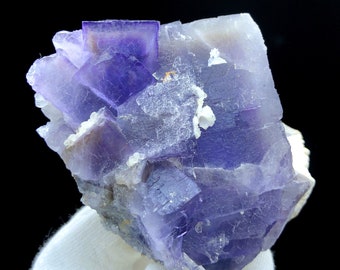 Natural Purple Color Phantom Fluorite, Fluorite Specimen, Raw Mineral, Crystal Specimen, Fluorite Stone - 233 gram