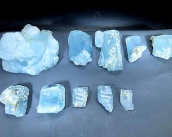 Natural Blue Colour Aquamarine Crystals Parcel, Aquamarine Lot, Aquamarine from Nagar Mine Skardu Pakistan - 1358 gram