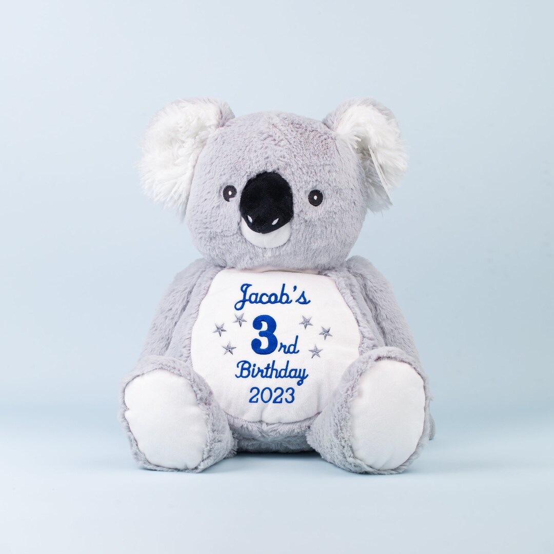 Personalised Birthday Koala Bear Soft Toy Kids Birthday Gift Etsy