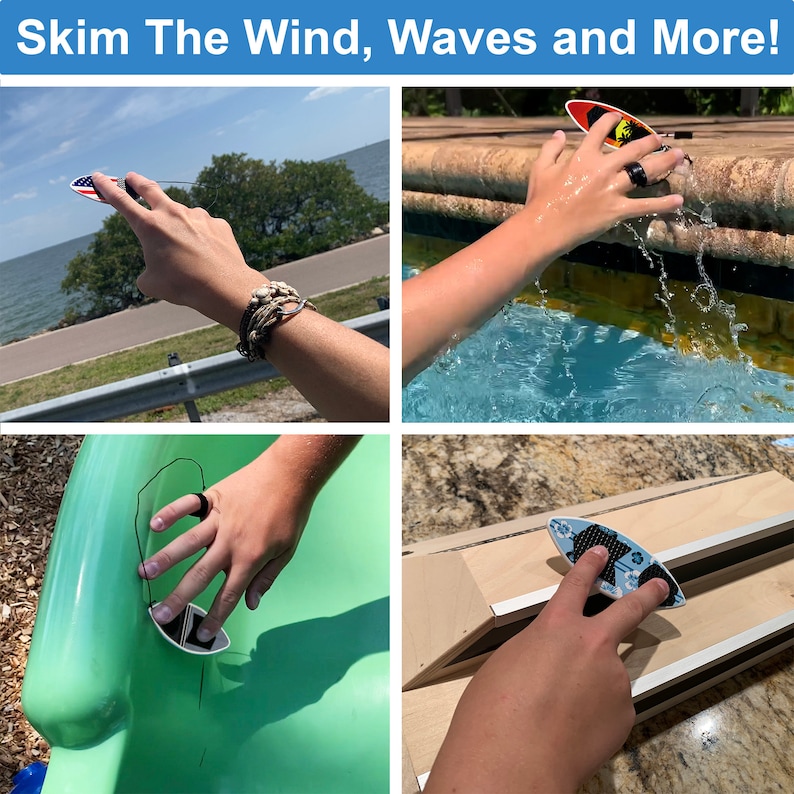 Shaka Minis Finger Skimboard Finger Surfboard Skim and Surf the Wind