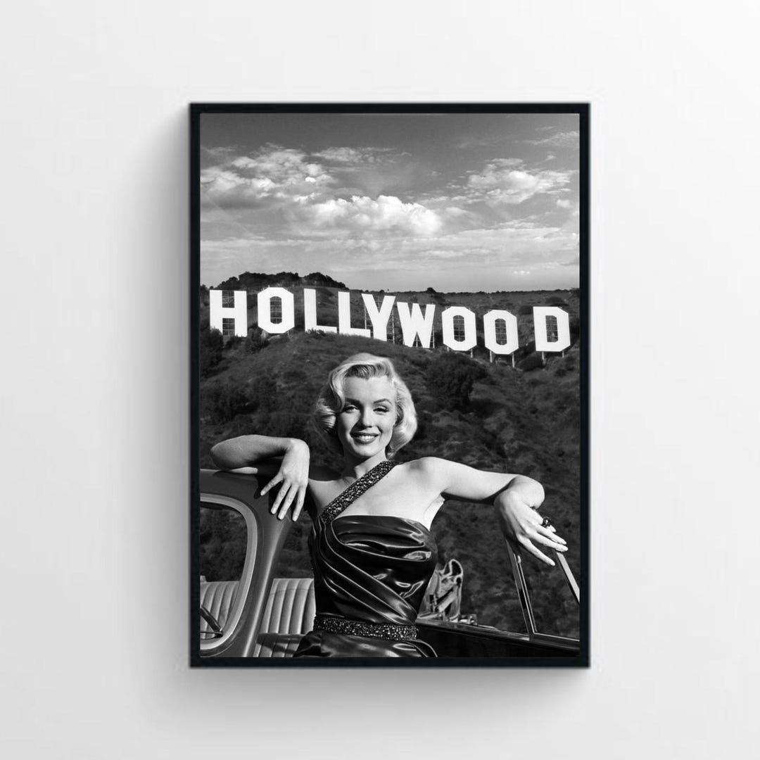 Vintage Photo Marilyn Monroe Poster, Black and White Wall Art, Fashion ...
