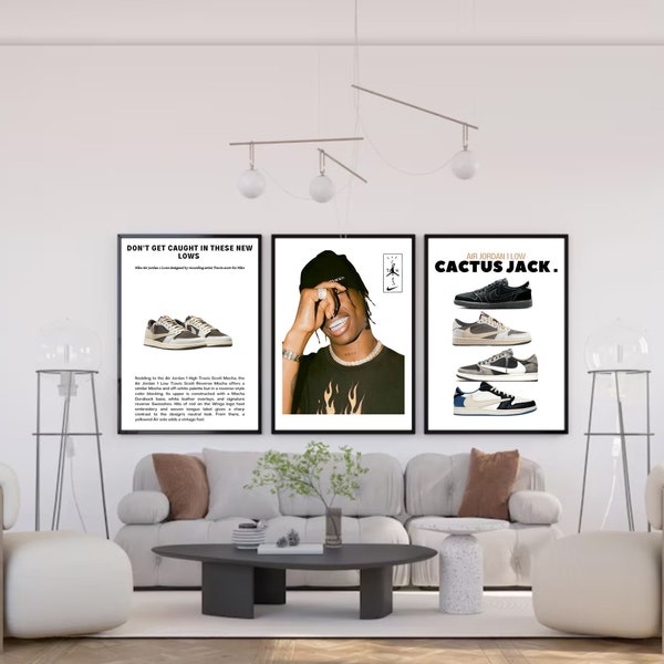 Travis Scott set of 3 hypebeast posters, Poster Travis Scott, Travis Scott Reverse Mocha, Travis Scott Astroworld poster, Hip Hop Poster