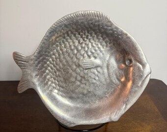 Mid Century Modern Arthur Court Designs Aluminum Pewter Silver