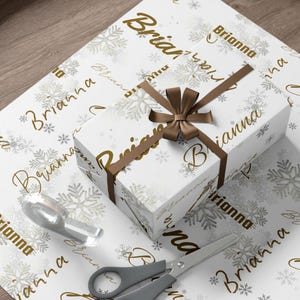 Collage Name Personalized Wrapping Paper, Custom Wrapping Paper, Gifts for Her, Wrapping Paper for Gifts, Custom Gift Wrap, Gift Wrap Roll image 7