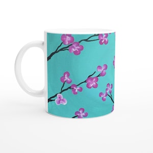 Cherry Blossom Coffee Mug: Japanese Sakura Floral Tea Cup