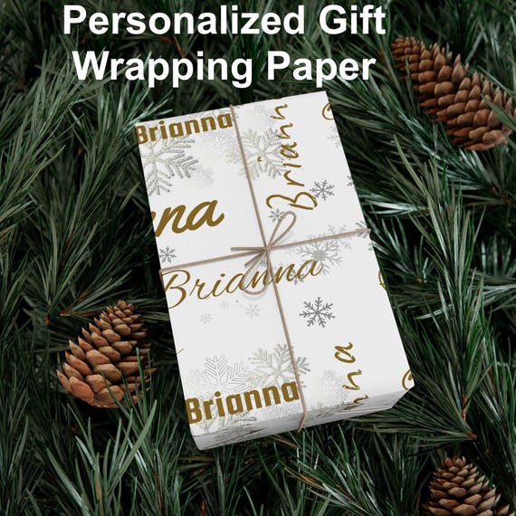 Collage Name Personalized Wrapping Paper, Custom Wrapping Paper, Gifts for Her, Wrapping Paper for Gifts, Custom Gift Wrap, Gift Wrap Roll