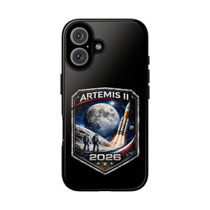 Funda para teléfono de la misión lunar Artemis II 2026 / Parche lunar del cohete espacial
