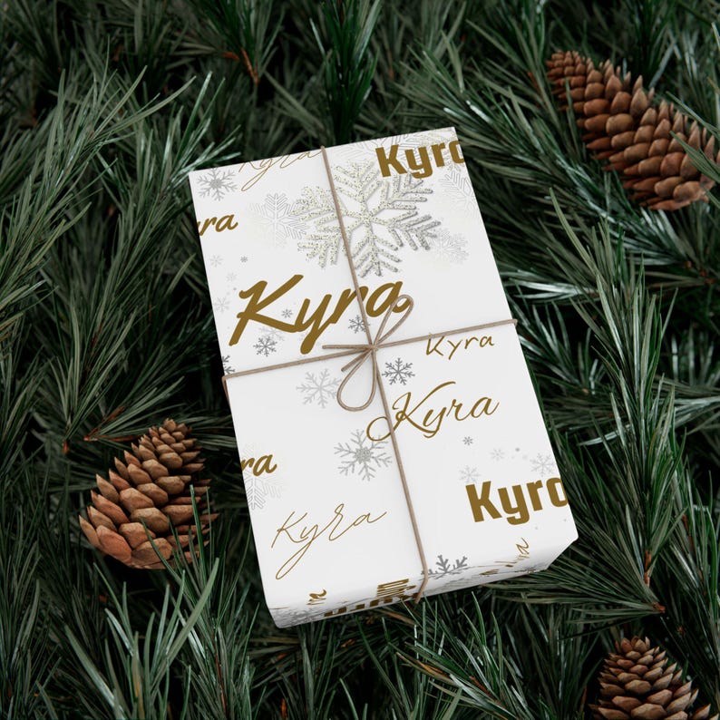 Collage Name Personalized Wrapping Paper, Custom Wrapping Paper, Gifts for Her, Wrapping Paper for Gifts, Custom Gift Wrap, Gift Wrap Roll image 2