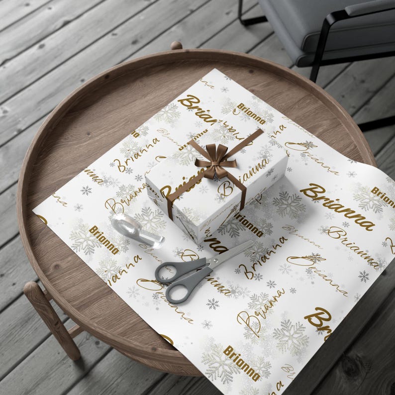 Collage Name Personalized Wrapping Paper, Custom Wrapping Paper, Gifts for Her, Wrapping Paper for Gifts, Custom Gift Wrap, Gift Wrap Roll image 7