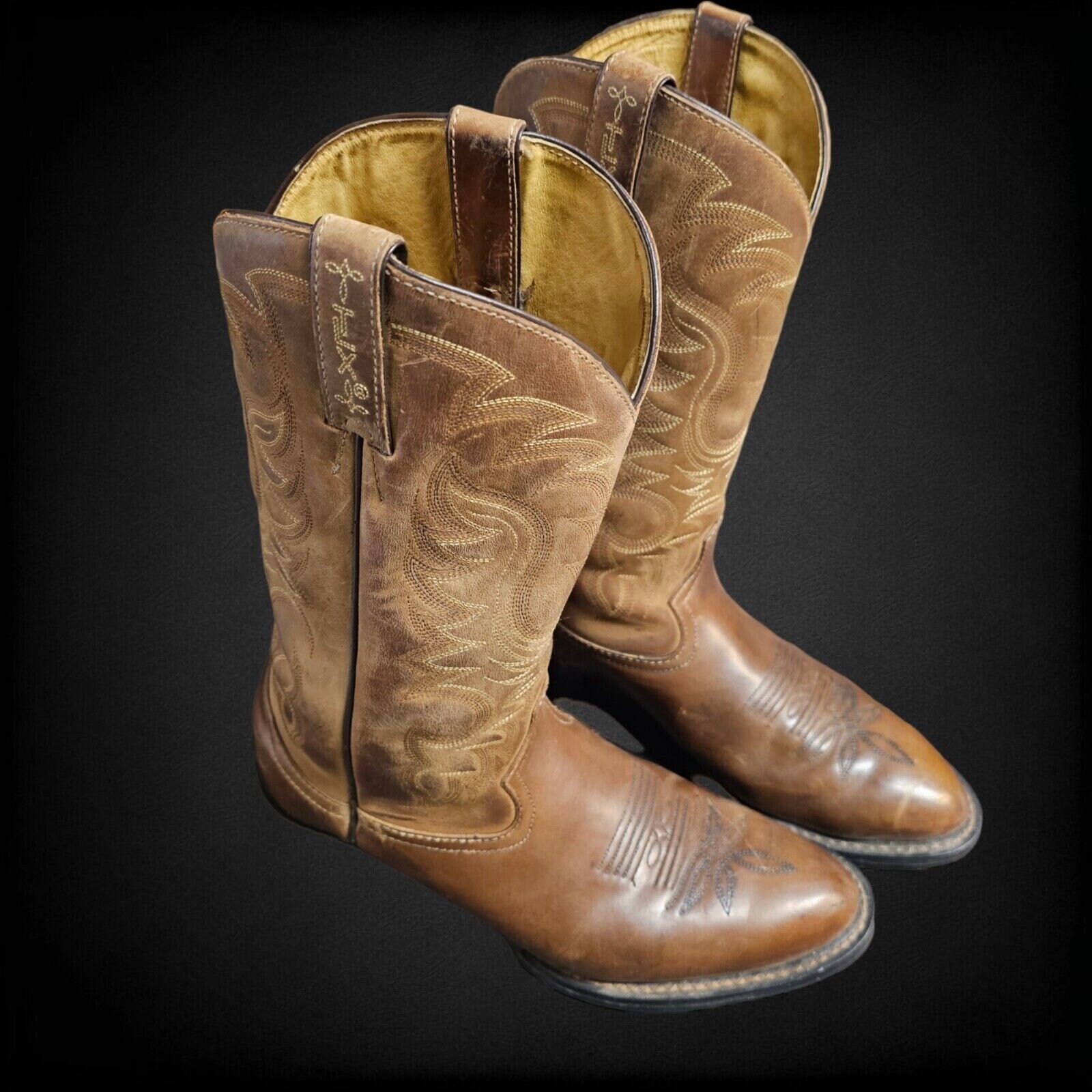 Tony★Lama US9.5 デッドストック　ブラウン Brown TLX Tony Lama Leather Boots - 9.5 D XT4009 - Etsy