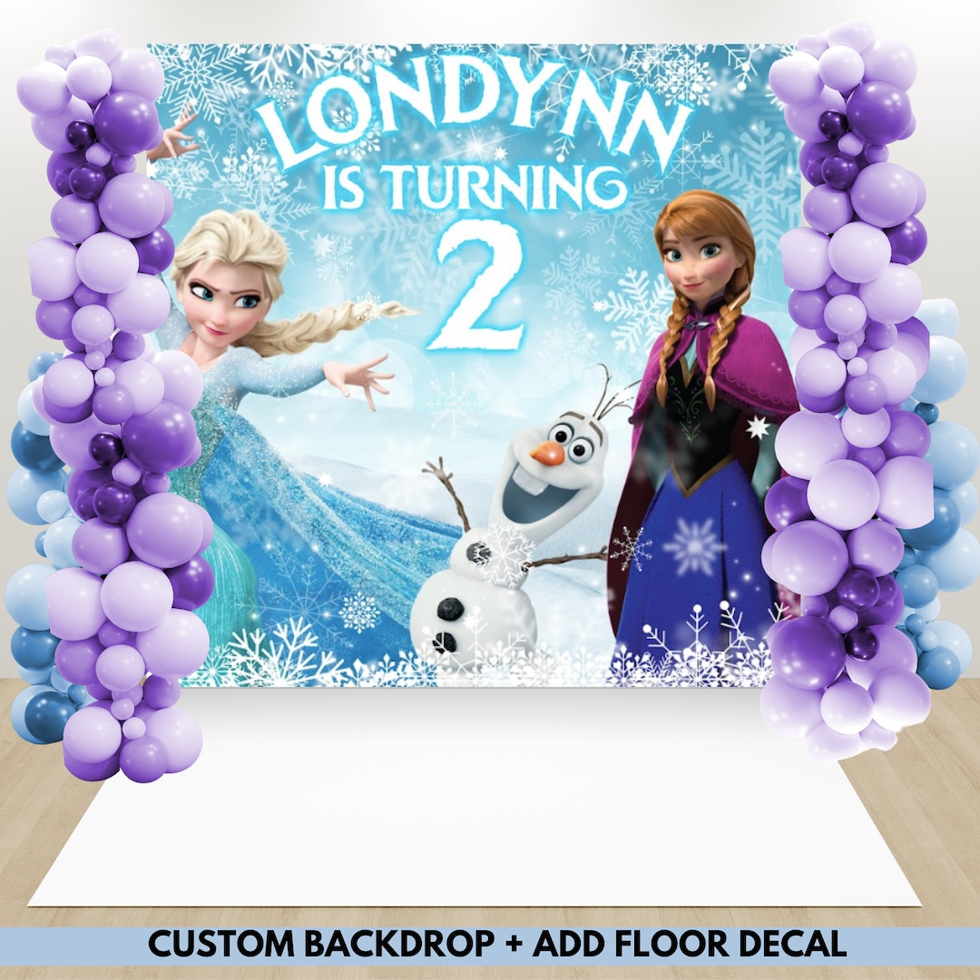 Frozen Birthday Party Backdrop | Custom Photo Backdrop - Etsy