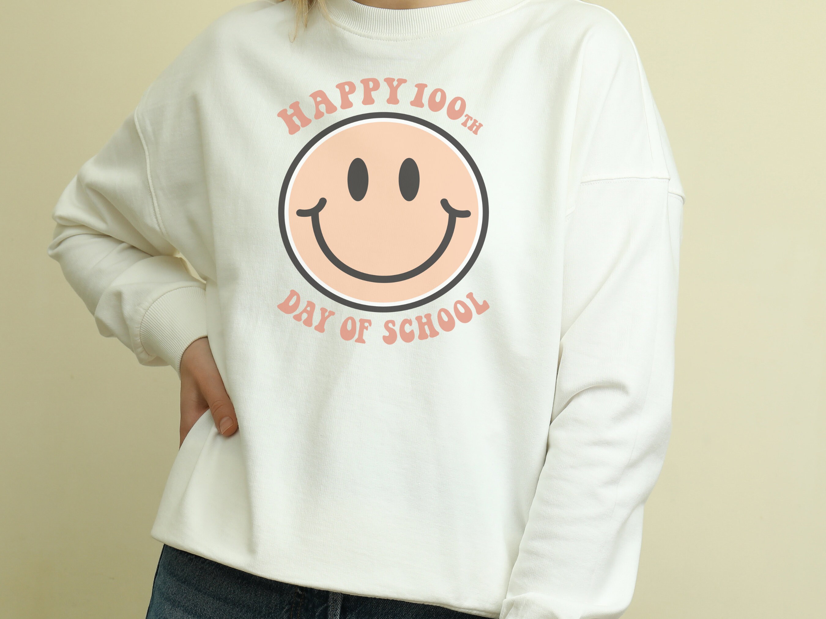 100 Days of School Smiley Face SVG Bundle, School Png Designs, School ...