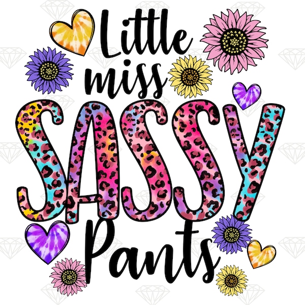 Retro Little Miss Sassy Pants Png, Groovy descarado Little Things Png, Camisa de niña pequeña, Camisa de cita de leopardo, Cita dibujada a mano, Fe Png