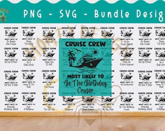 Most Likely To Cruise Mega Bundle Svg, Png, Family Cruise Svg, Matching Shirts Svg, Funny Cruise Quotes, Family Cruise Bundle, Digital files
