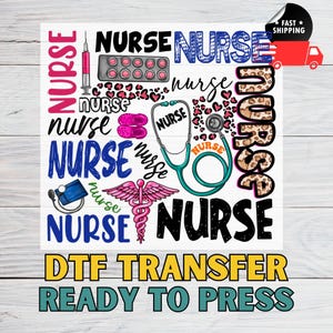 Nurse Life DTF Transfer: Ready to Press Iron-On
