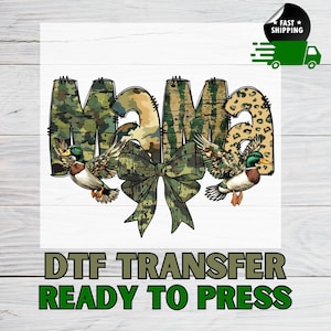 Retro Camo Mama Ready To Press DTF, Duck Hunting DTF Transfer, Old School Camo Ready For Press, Trendy Mama Shirt DTF Transfer, Dtf Print