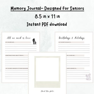 Memory Journal, Story of My Life, Personal History, Conversation Starter: For Seniors