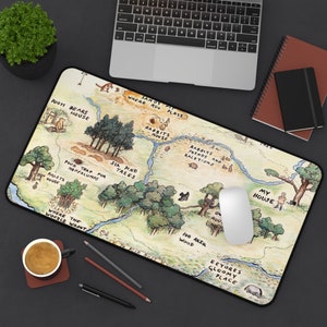 Tapis de bureau Ourson, tapis de jeu TCG, 2 tailles, 100 acres de bois, pour salle de jeux ou bureau à domicile