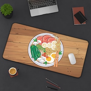 Ramen Desk Mat, TCG Playmat, 2 Sizes, Japanese Food, For Game Room or Home Office