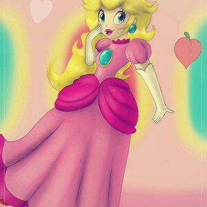 Digital art download: Princess Peach Toadstool