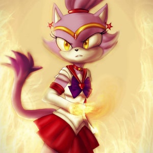 Digital download crossover art: Blaze as Sailor Mars