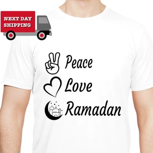Peace Love Ramadan Shirt, Funny Ramadan Shirt, Muslim Gift, Muslim Kids Shirt, Islamic Shirt, Ramadan Mubarak Shirt, Eid Mubarak T-Shirt