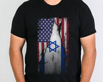 Israel USA Flags Shirt, Support Israel Shirt, I stand with Israel Shirt, Israel Flag, Israeli American Shirt, Jewish Tee, Israel Sweatshirt