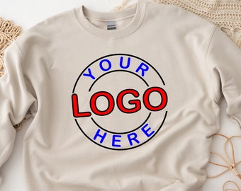 Custom Logo Sweatshirt, Personalized Logo Sweatshirt, Your Logo Sweatshirt, Business Logo Sweatshirt, Brand Logo Sweatshirt, Custom Logo