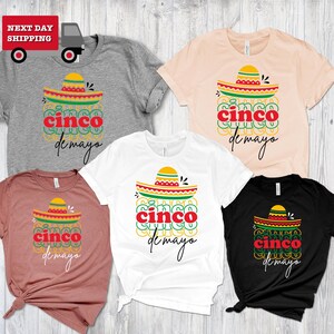 Camisa Happy Cinco De Mayo, camisa de festa mexicana Fiesta, presente de festival mexicano, camiseta Cinco De Mayo, camisa 5 de Mayo, camiseta adulta Cinco De Mayo