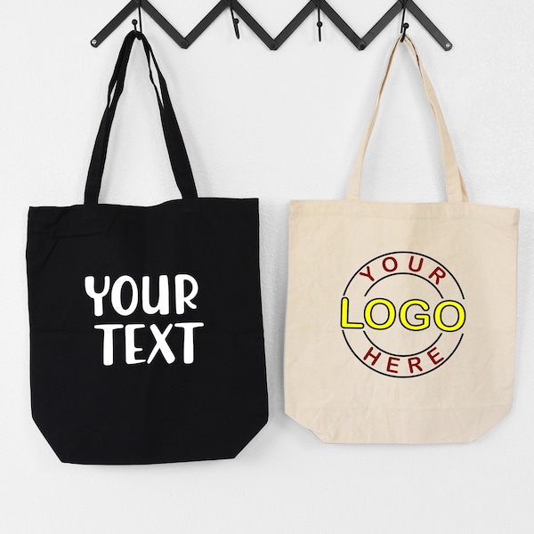 Custom Tote Bag, Custom Text Tote Bag, Custom Logo Tote Bag, Custom Photo Tote Bag, Bachelorette Party Tote Bags, Personalized Shopping Bags