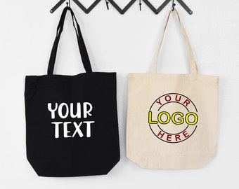 Custom Tote Bag, Custom Text Tote Bag, Custom Logo Tote Bag, Custom Photo Tote Bag, Bachelorette Party Tote Bags, Personalized Shopping Bags