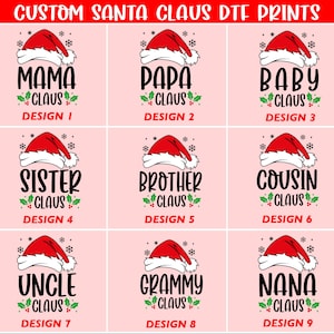 DTF Santa Claus Designs, Santa Claus Christmas DTF, Custom Xmas DTF, Matching Family, Christmas Dtf Transfers Ready For Press, Santa Claus