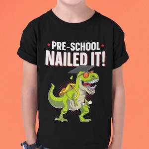 Preschool Nailed It Graduation Shirt, Graduate Dinosaur Shirt, 2025 Preschool Graduate Tshirt, Preschool Grad Gift, Pre-K Grad 2025 TShirt