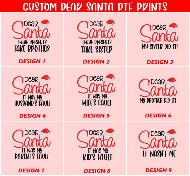 Dear Santa DTF