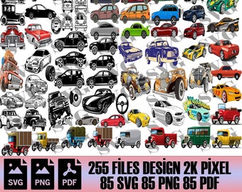 85+ Car Bundle Svg | Car Svg |  Car Png File |  Svg For Cricut  | Instant Download  | Cut File  |  Clipart  | Layered Svg | Car Silhouette |