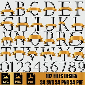 Split Monogram Alphabet Svg | Font Svg | Alphabet Svg File | Alphabet Clipart | Alphabet Cricut Svg | Doodle Font Png | Svg Files For Cricut