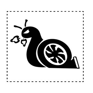 Svg drôle d'escargot | Découpe laser | Fichiers pour CNC | Fichiers superposés | Cricut Svg | autocollant | Silhouette | Imprimable | Sticker | vectorielle |