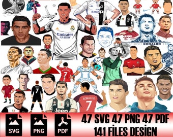 Cristiano Ronaldo Svg | Cr7 Png | Laser Cutting | Layered Files | Svg File | Sticker | Digital Download | Svg Files For Cricut | Decal |