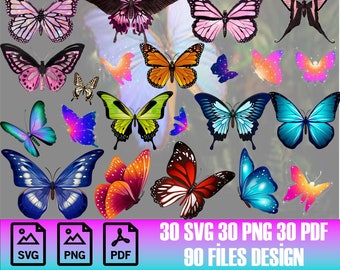 Butterfly Svg |Butterfly Bundle Svg Files | Laser Cutting | Layered Files | Svg File | Sticker | Digital Download | Decal |