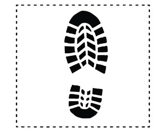 Shoe Print Svg | Laser Cutting | Files For Cnc | Layered Files | Svg Cricut | Sticker | Silhouette | Printable | Decal | Vector |
