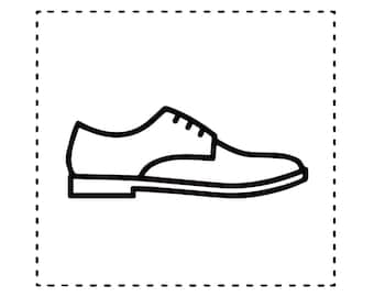 Dress Shoe Outline Svg | Laser Cutting | Files For Cnc | Layered Files | Svg Cricut | Sticker | Silhouette | Printable | Decal | Vector |