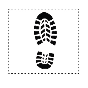 Shoe Print Svg | Laser Cutting | Files For Cnc | Layered Files | Svg Cricut | Sticker | Silhouette | Printable | Decal | Vector |